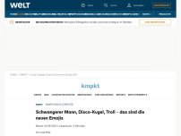 Bild zum Artikel: Schwangerer Mann, Disco-Kugel, Troll – das sind die neuen Emojis