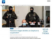 Bild zum Artikel: Halle-Attentäter: Polizistin wegen Briefen an Stephan B. suspendiert