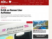 Bild zum Artikel: Göpfritz - Kritik an Ganser Lkw-Aufkleber