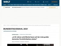 Bild zum Artikel: „In 50 Jahren wird Merkel kaum auf der Liste großer deutscher Persönlichkeiten stehen“