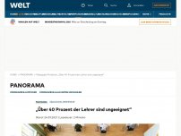 Bild zum Artikel: „Über 40 Prozent der Lehrer sind ungeeignet“ 