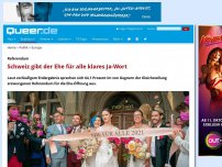 Bild zum Artikel: Prognosen: Schweiz stimmt klar für die Ehe für alle