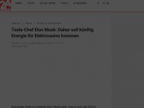 Bild zum Artikel: Tesla-Chef Elon Musk: Daher soll künftig Energie für Elektroautos kommen