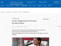 Bild zum Artikel: Linke: Wagenknecht fordert Kurskorrektur