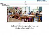 Bild zum Artikel: Baden-Württemberg erwägt Ende der Maskenpflicht in Grundschulen
