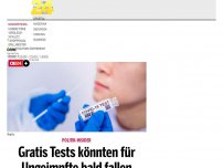 Bild zum Artikel: Gratis Tests könnten für Ungeimpfte bald fallen