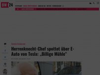 Bild zum Artikel: Herrenknecht-Chef überzieht E-Auto von Tesla mit Spott: „Billige Mühle“
