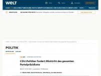 Bild zum Artikel: CDU-Politiker fordert Rücktritt des gesamten Parteipräsidiums
