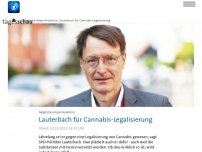 Bild zum Artikel: SPD-Politiker Lauterbach für Legalisierung von Cannabis