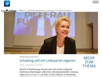 Bild zum Artikel: SPD in Mecklenburg-Vorpommern will mit Linkspartei regieren