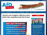 Bild zum Artikel: Zynisch und unsäglich: ARD-Journalist jubelt über explodierende Gas-Preise!