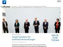 Bild zum Artikel: Ampel-Parteispitzen empfehlen Koalitionsverhandlungen