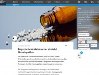 Bild zum Artikel: Bayerische Ärztekammer streicht Homöopathie
