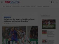 Bild zum Artikel: Rafael van der Vaart: „Frenkie de Jong ist besser als Joshua Kimmich“