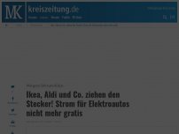 Bild zum Artikel: Ikea, Aldi und Co. ziehen den Stecker! Strom für Elektroautos nicht mehr gratis