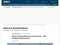 Bild zum Artikel: Berliner Schulen bekommen kein Geld mehr – SPD verhängt Haushaltssperre