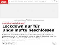 Bild zum Artikel: Corona-Hammer in Österreich: Lockdown nur für Ungeimpfte beschlossen