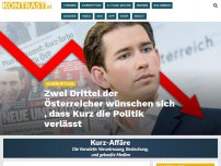 Bild zum Artikel: Zwei Drittel der Österreicher wünschen sich , dass Kurz die Politik verlässt