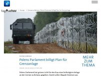 Bild zum Artikel: Polens Parlament billigt Plan für Grenzanlage an Grenze zu Belarus