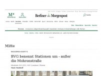 Bild zum Artikel: Rassismus-Debatte: BVG benennt Station um - die Mohrenstraße ist geblieben