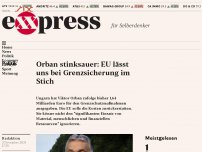 Bild zum Artikel: Orban fordert: EU soll für Grenzsicherung zahlen