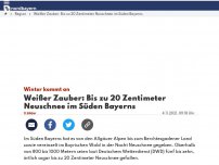 Bild zum Artikel: Weißer Zauber: Bis zu 20 Zentimeter Neuschnee im Süden Bayerns