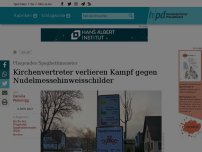 Bild zum Artikel: Kirchenvertreter verlieren Kampf gegen Nudelmessehinweisschilder