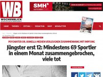 Bild zum Artikel: Jüngster erst 12: Mindestens 69 Sportler in einem Monat zusammengebrochen, viele tot