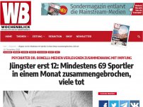 Bild zum Artikel: Jüngster erst 12: Mindestens 69 Sportler in einem Monat zusammengebrochen