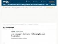 Bild zum Artikel: Arzt verweigert das Impfen – Uni Leipzig beendet Kooperation
