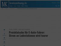 Bild zum Artikel: Preisklatsche für E-Auto-Fahrer: Strom an Ladestationen wird teurer