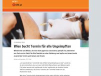 Bild zum Artikel: Wien bucht Termin für alle Ungeimpften