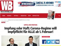 Bild zum Artikel: Impfung oder Haft: Corona-Regime will Impfpflicht für ALLE ab 1. Februar!