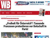 Bild zum Artikel: „Freiheit für Österreich“: Tausende Franzosen protestieren vor Botschaft in Paris!