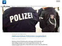 Bild zum Artikel: Polizeigewalt: Mehrere Beamte in Köln suspendiert