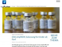 Bild zum Artikel: EMA lässt Impfstoff für Kinder ab fünf zu