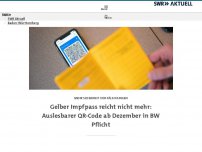 Bild zum Artikel: 2G: Digitaler Impfnachweis ab Dezember Pflicht in Baden-Württemberg