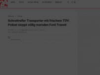 Bild zum Artikel: Schrottreifer Transporter mit frischem TÜV: Polizei stoppt völlig maroden Ford Transit