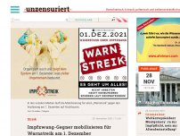 Bild zum Artikel: Impfzwang-Gegner mobilisieren für Warnstreik am 1. Dezember