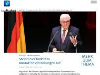 Bild zum Artikel: Steinmeier fordert zu freiwilligen Kontaktbeschränkungen auf