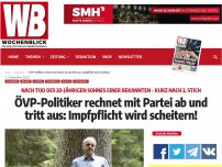 Bild zum Artikel: ÖVP-Politiker rechnet mit Partei ab und tritt aus: Impfpflicht wird scheitern!