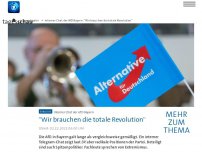 Bild zum Artikel: Chat der AfD Bayern: 'Wir brauchen die totale Revolution'