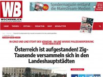 Bild zum Artikel: Österreich ist aufgestanden! Zig-Tausende versammeln sich in den Landeshauptstädten