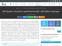 Bild zum Artikel: DB Schenker: Deutscher Logistikriese bestellt 1.500 Elektro-Lastwagen