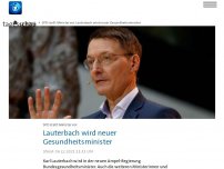 Bild zum Artikel: Lauterbach wird neuer Gesundheitsminister