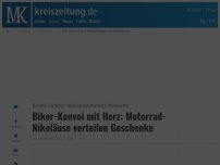 Bild zum Artikel: Biker-Konvoi mit Herz: Motorrad-Nikoläuse verteilen Geschenke