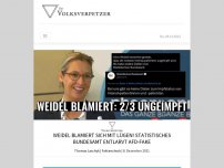 Bild zum Artikel: Weidel blamiert sich mit Lügen! Statistisches Bundesamt entlarvt AfD-Fake