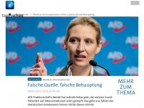 Bild zum Artikel: Weidel zu Intensivpatienten: Falsche Quelle, falsche Behauptung