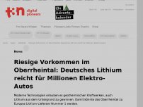 Bild zum Artikel: Riesige Vorkommen im Oberrheintal: Deutsches Lithium reicht für Millionen Elektro-Autos