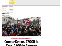 Bild zum Artikel: Corona-Demos: 17.000 in Graz, 9.000 in Bregenz